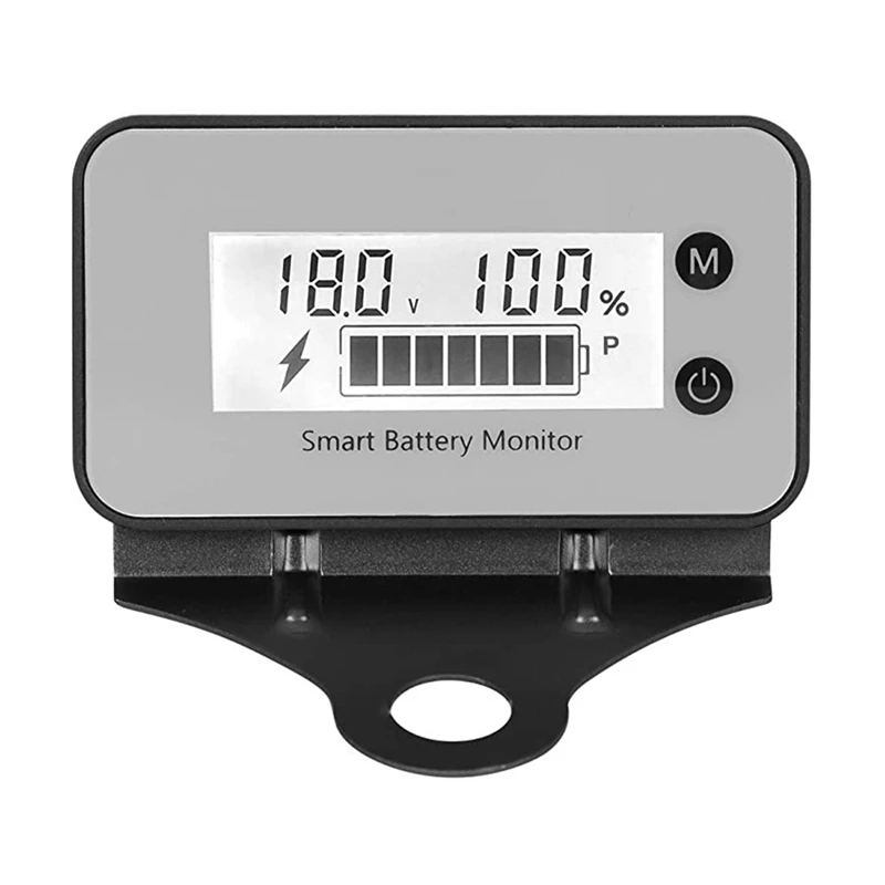 

7-100V Smart Battery Monitor With Bracket, Digital Battery Capacity Tester Battery Voltage Temperature Monitor