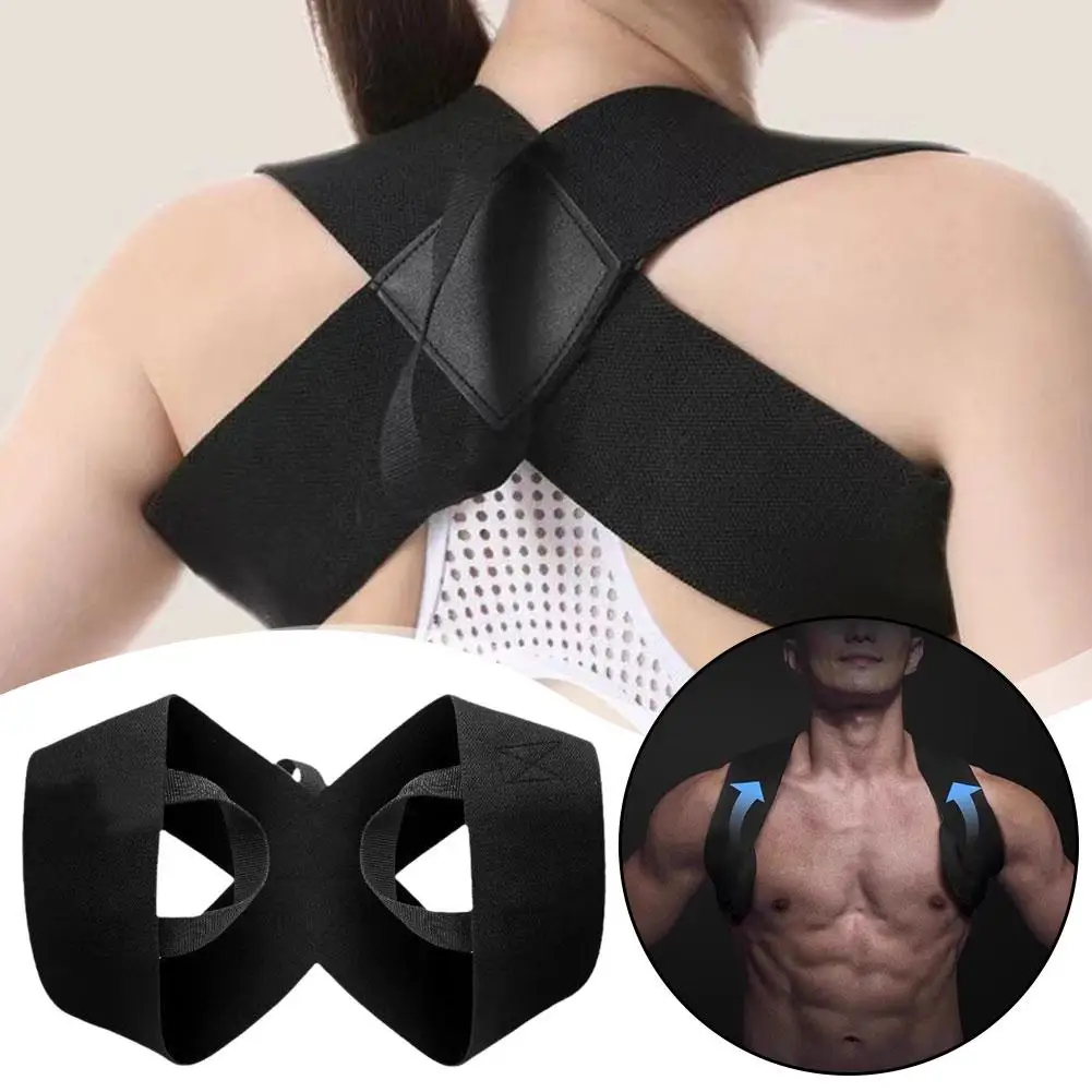 1pcs Fitness Training Belt Elastic Shoulder Strap Back Shaping Saving Straightening Chest Hunchback Tools Back Lifting Fitn T4d3