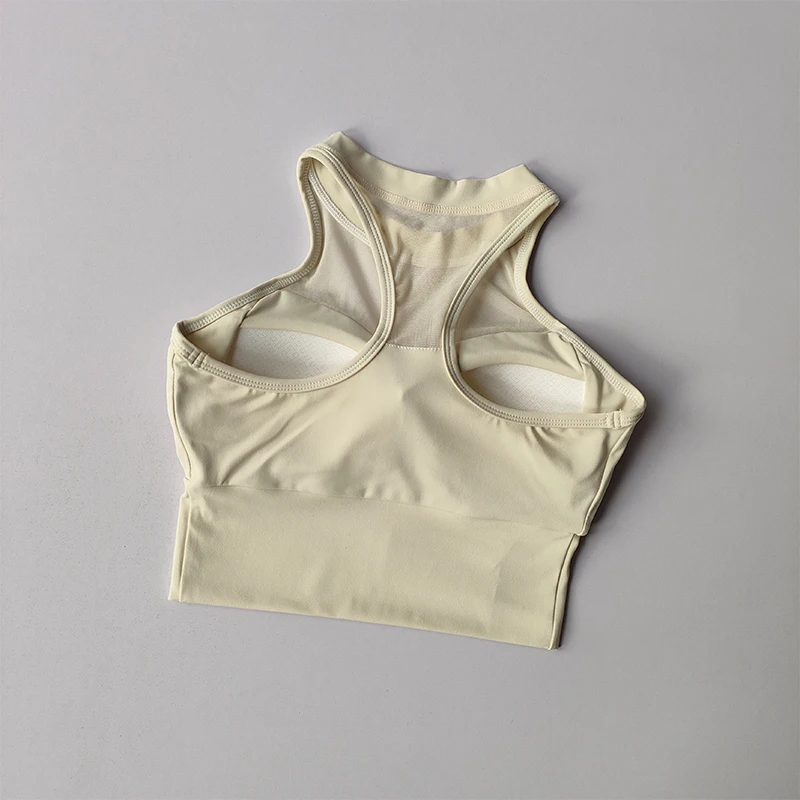 Complementary Breasts Gathering Sports Underwear Women's Sexy Bras Mesh Quick Drying Fitness Vest Yoga Suit External Wear