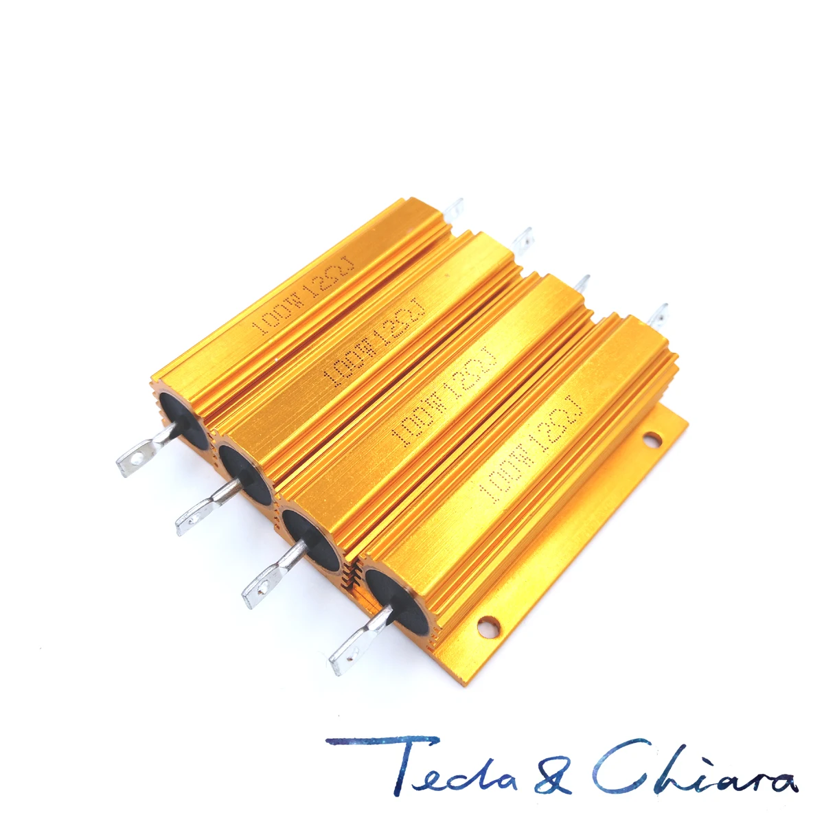 5Pcs 15R 15ohm 15 0.025R 0.025ohm 0.025 R Ohm 100W Watt Aluminum Wirewound Power Metal Shell Case Resistor Resistance RX24