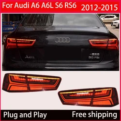 for Audi A6 2012-2015 A6L S6 C7 LED Auto Taillight Assembly Upgrade High C7.5 Design Dynamic Signal Lamp Tool Accessories
