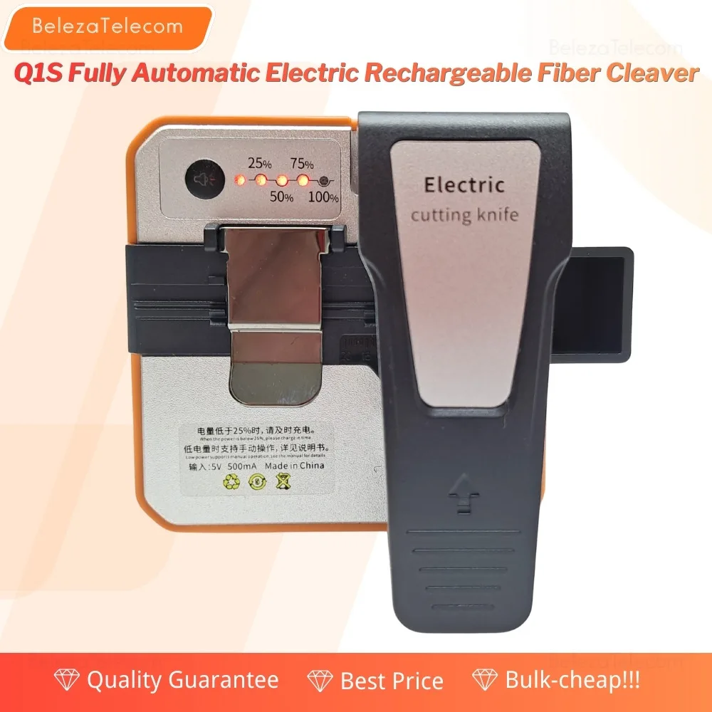 

Ftth Оптический скалыватель оптического волокна Q1S Полностью автоматический электрический перезаряжаемый резак оптического кабеля