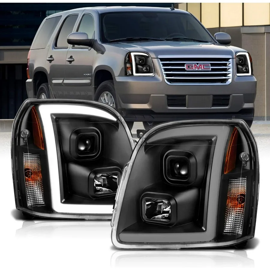 

Галогенный свет светодиодного проектора в сборе для GMC Yukon Yukon XL 20072014 гг. Комплект светодиодных фар со стороны водителя и пассажира с