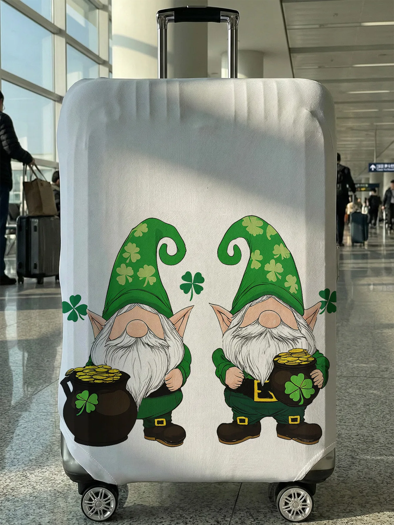 

Gold Coin Clover Luggage Protective Cover, suitable for 18-32 inch luggage covers, luggage handle gloves, travel accessories