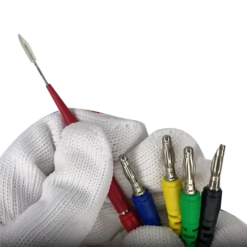 AB47-Kit de cables de prueba para multímetro, pinza de cocodrilo a conector Banana de 4MM con Kit de sondas traseras de sonda de prueba