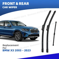 LHD Front Rear Windshield Wiper Blades For BMW X3 X3M E83 F25 G01 2003 - 2023 Windscreen Window Accessories 2005 2011 2018 2020
