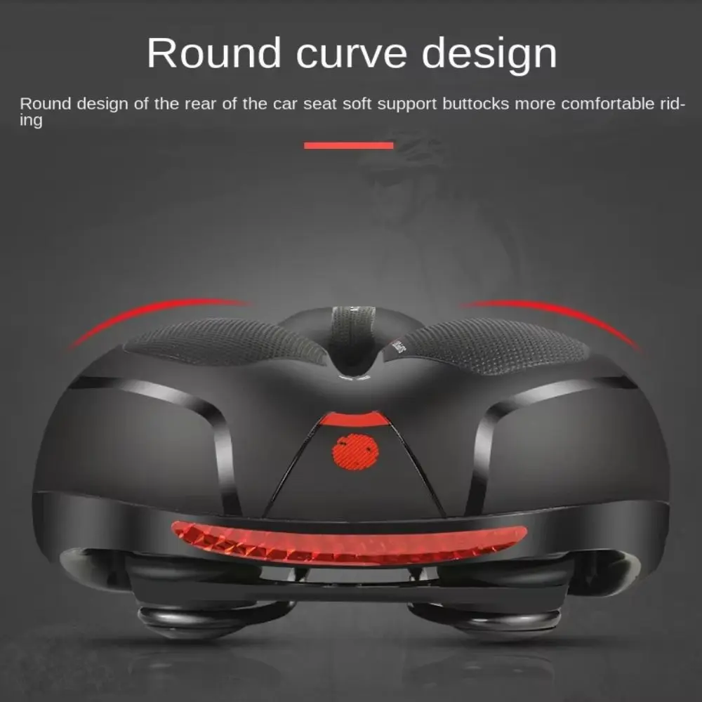 

Safety Warning Bicycle Shock Absorber Saddle Breathable Bicycle Accessories Bicycle Seat Cushion Shock Absorbing Hollow