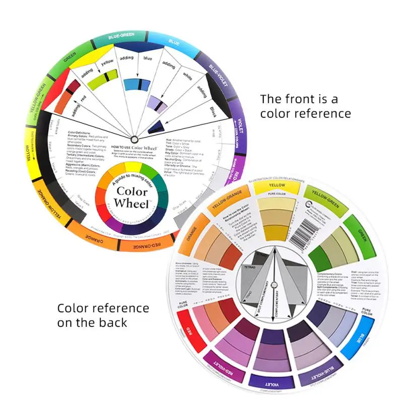 Professioneel papieren kaartontwerp Kleurmengwiel Inktkaart Begeleiding Ronde centrale cirkel Draait Tattoo Nagelpigment