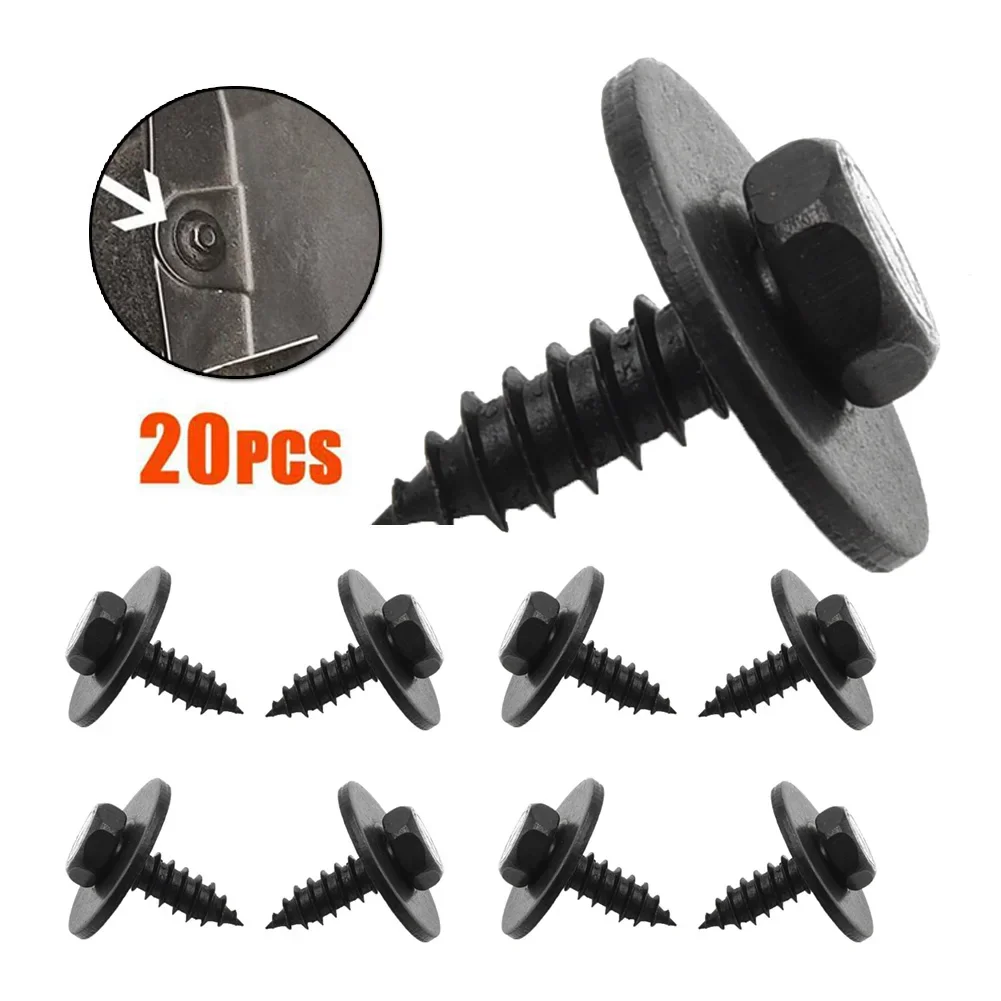 

Air Duct Retainer Clips Auto For BMW Hex Head Liner Screw Splash Shield Trim 07147129160 Black Fender Accessories Durable