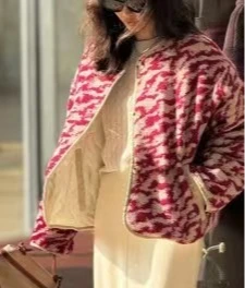 

Women's autumn and winter new double-sided polar fleece jacket long sleeve round neck winter warm clothes ladies coat