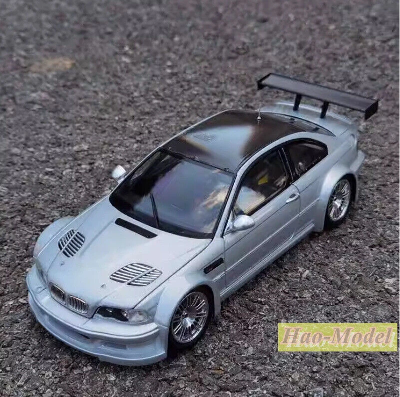 

Модель автомобиля DCN 1:18 для BMW m3 gtr e46, металлическая литая машинка из сплава, для мальчиков, подарок на день рождения, хобби, демонстрация, коллекционные украшения, серебро