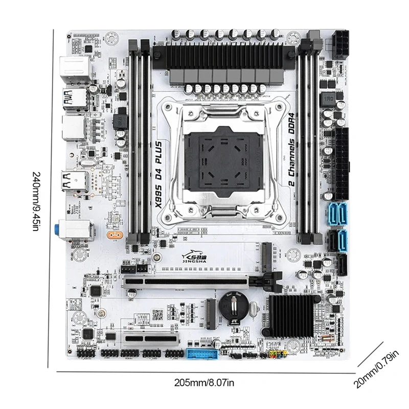 X99S D4 PLUS Computer Motherboard 4XDDR4 LGA2011-3 USB3.0/2.0 SATA 3.0/2.0 Supports M.2 NVME/NGFF Gigabit Network Card Durable