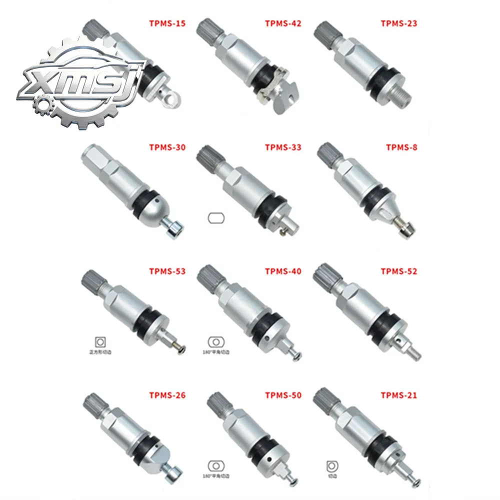 

Kit reparación sensores l sistema control presión neumáticos (TPMS) 4 piezas, con válvulas aluminio para