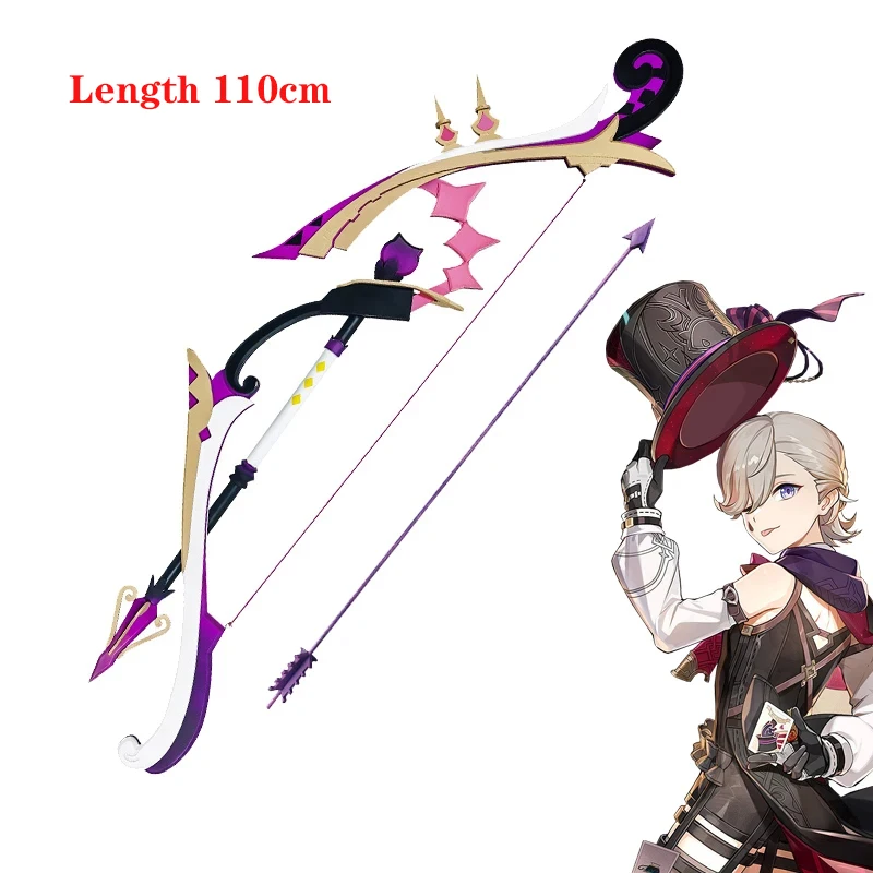 Genshin Impact Lyney Cosplay Weapon Props Model Knife And Sword Halloween Costumes Props Bow And Arrow Weapons Length 110cm