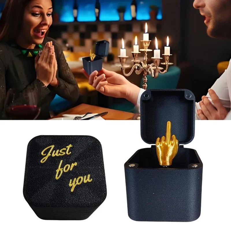 Dito medio in una scatola Divertente scatola per dito medio Scatola a sorpresa per dito medio Regalo di scherzo divertente di Natale