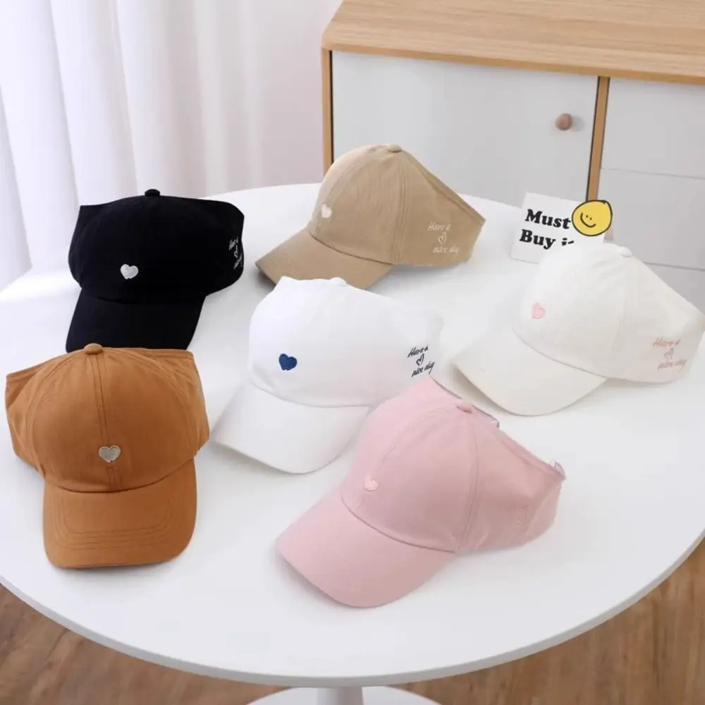 

Korean Style Half Empty Top Hat Shading Hat Anti-UV Sun Hat Summer Kid Sunhat No Top Beach Hat Love Heart Children's Visor Hat