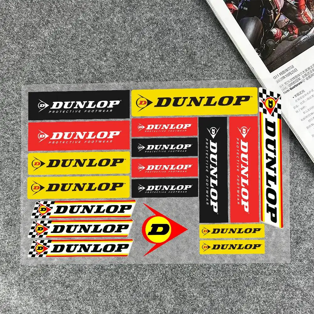 

For D-Dunlops Stickers Moto Sticker Auto Body Bumper Windows Motorcycle Laptop Walls Vinyl Decal Car Tuning Accessories