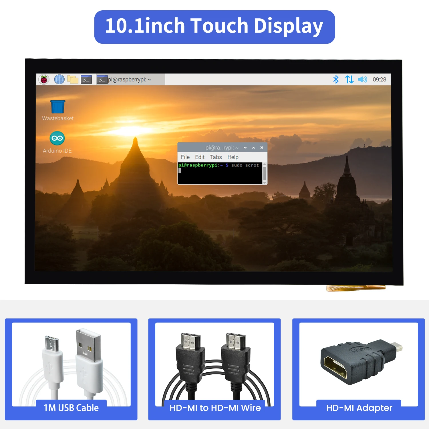 7 Inch /10.1 Inch IPS Touch Display 1024x600Touch Screen For Raspberry Pi 3 Capacitive Touch Screen Module Compatible HDMI