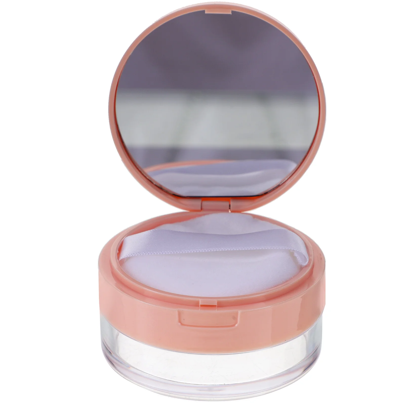 Portable Powder Case with Mirror Empty Makeup Container Double Layer Leak Proof Travel Size Puff Holder Body Shell Loose Talcum