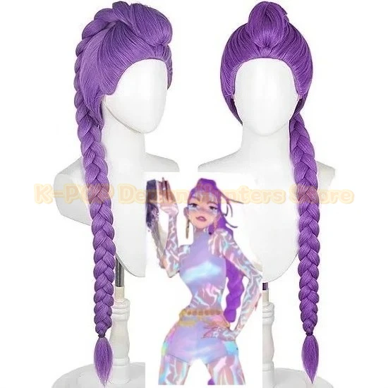 

Kids Girls K-pop Demon Hunters Rumi Wig kids Zoey Mira Saja Boy Party Косплей Парик из волос kpop demon hunter disfraz halloweeen