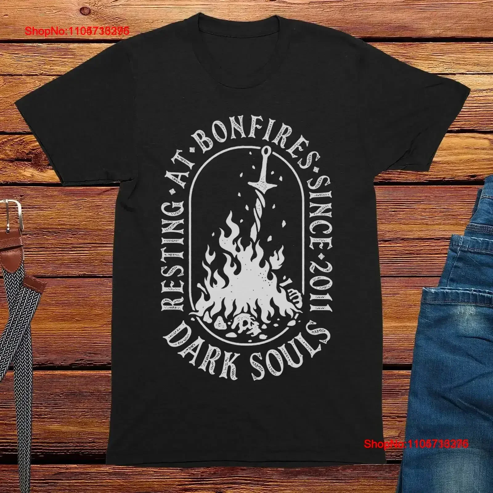 Resting At Bonfires Since 2011 Mens Gaming T Shirt gift for him funny g vintage Washed designer clothes Versatile vintage