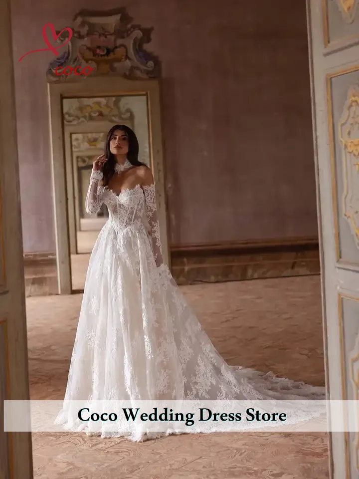 Maßgeschneiderte Brautkleider mit Herzausschnitt und langen Ärmeln, Spitzenapplikationen, Schleppe, Brautkleid, rückenfrei, drapiertes Brautkleid, neues Kleid