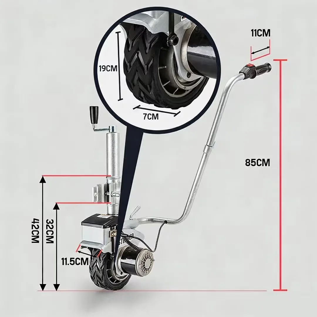 New Durable Lifting Trailer Jack with Electric Jockey Wheel 2T Load Capacity CE Certified 12V Power Mover for Daily Operation