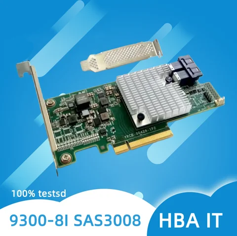 9300-8I LSI SAS3008 12Gbps SATA/SAS 8-Port HBA IT Mode ZFS FreeNAS unRAID+2*SFF-8643 SATA Cable