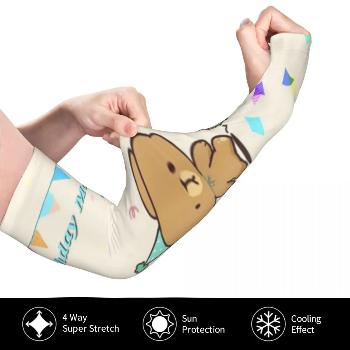 أكمام أذرع تبريد خارجية من Mocha Bear and Milk، غطاء حماية من الأشعة فوق البنفسجية للصيف من الحرير الجليدي لركوب الدراجات #4