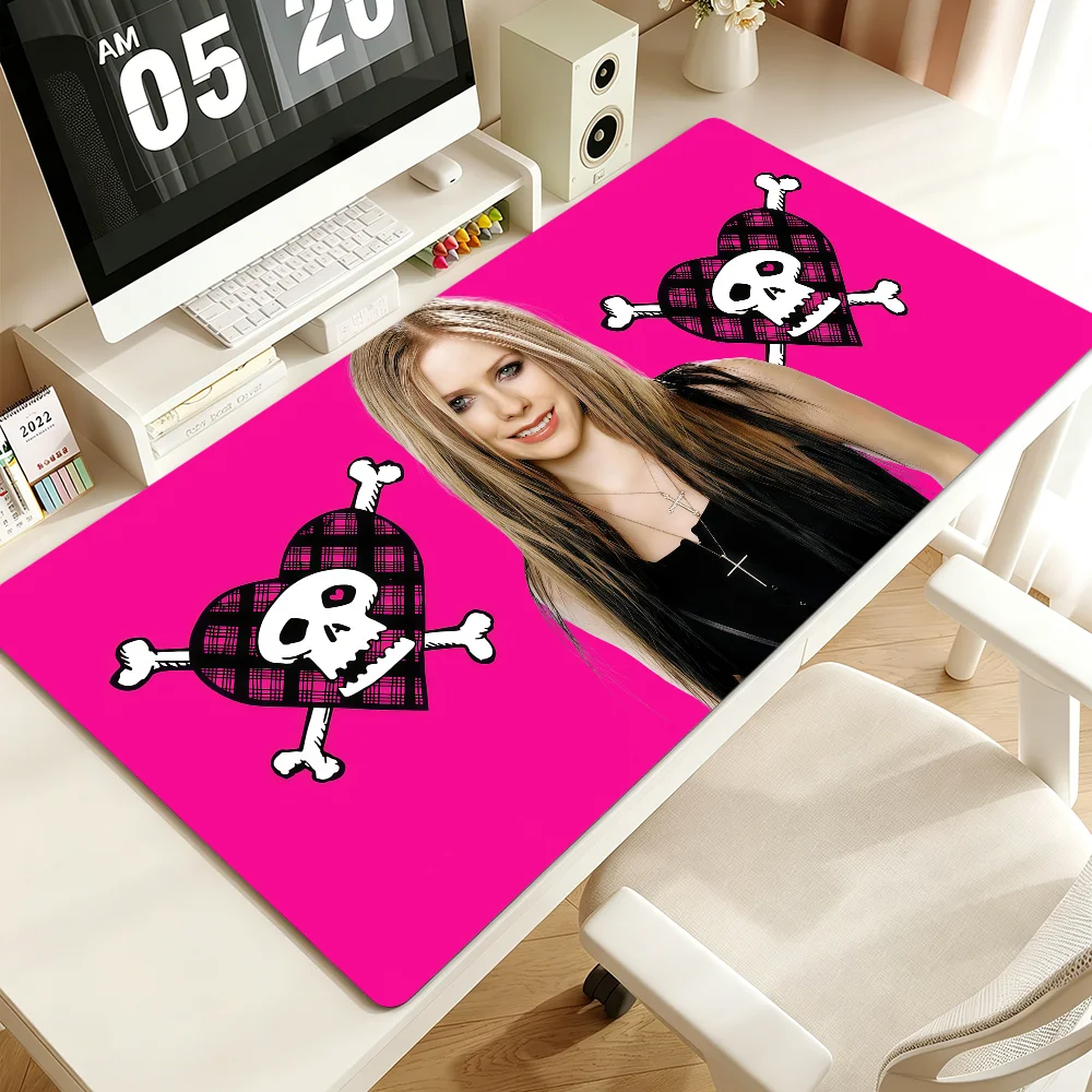 Singer A-Avril Lavigne Mouse Pad Non-slip Lockedge Thickened Desktop MousePad Large Comfort Gaming Office Student