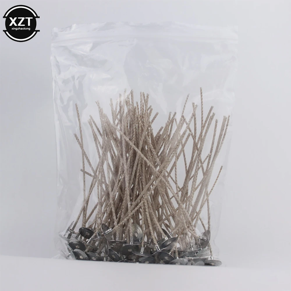 100pcs/Bag White Brown Pure Cotton Soybeans Core Candles Smokeless Wicks 2mm And 20cm Candle Making Supplies Accessories