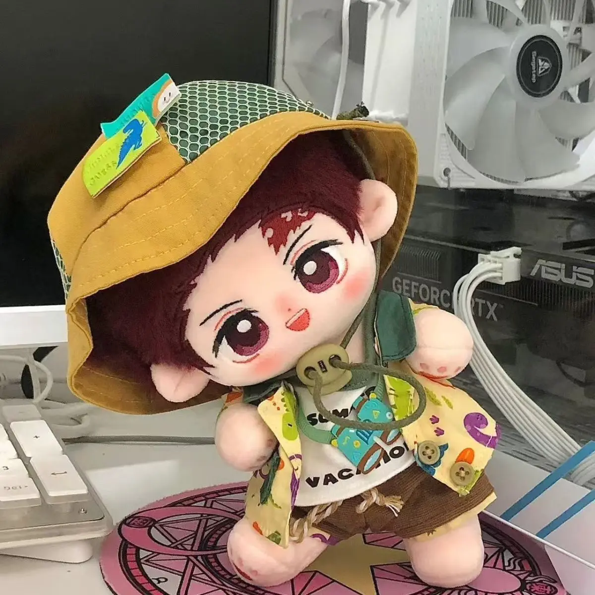 

20 см аниме Demon Slayer Kamado Tanjirou косплей плюшевая кукла тело Kimetsu no Yaiba Dress-up мягкая игрушка коллекция фанатов рождественские подарки