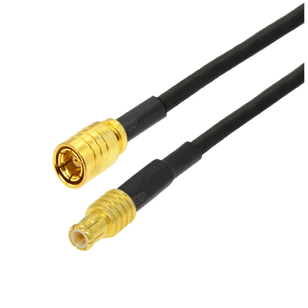 1Pcs SMB Female Right Angle Jack to MCX Male Plug Connector RG174 Pigtail 50 Ohm Extension Cable for DAB Aerial Antenna 5cm-10m