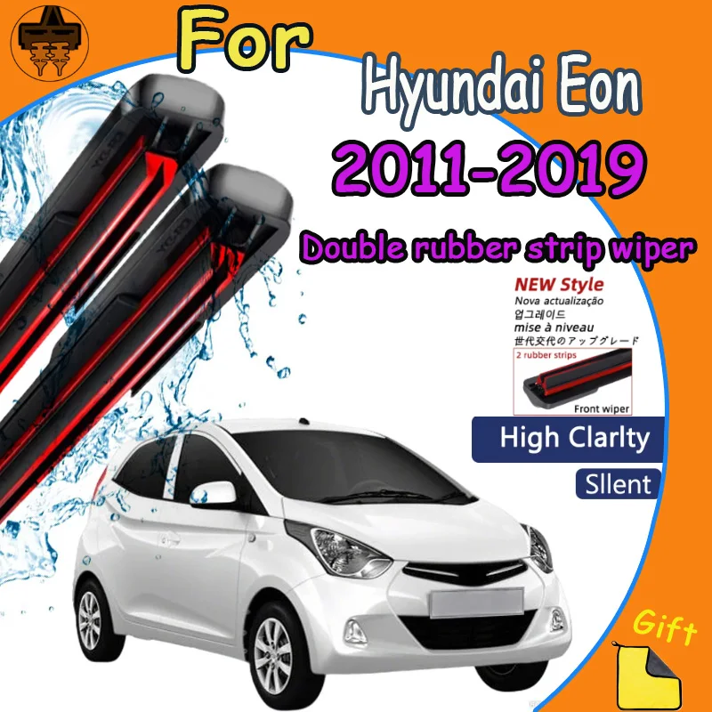 

Front Windshield Wiper Blades 2pcs Windscreen Window Accessories For Hyundai Eon 2011-2019