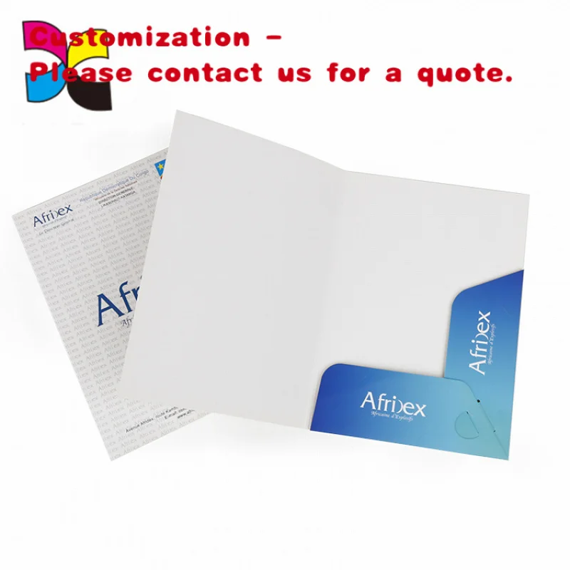 custom.China Factory Printing A4 A5 Paper Presentation File Folders Custom Business File Folders with Pockets