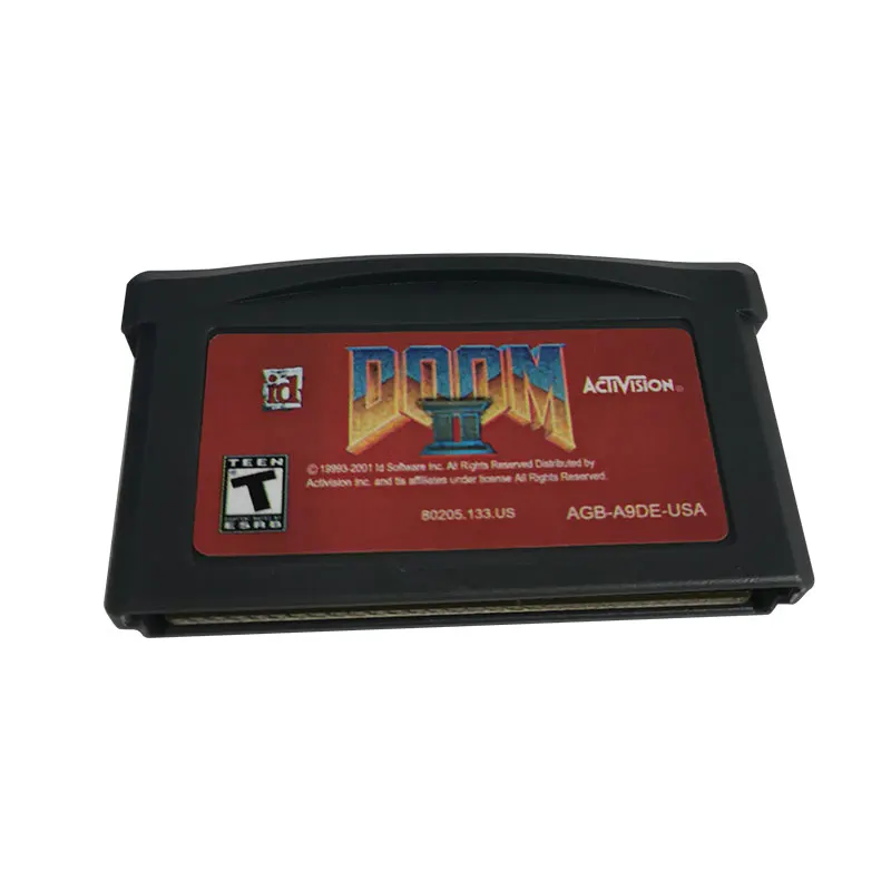Vídeo game compilation cartridge, doom ii, 32 bit, língua Inglesa, dark gray