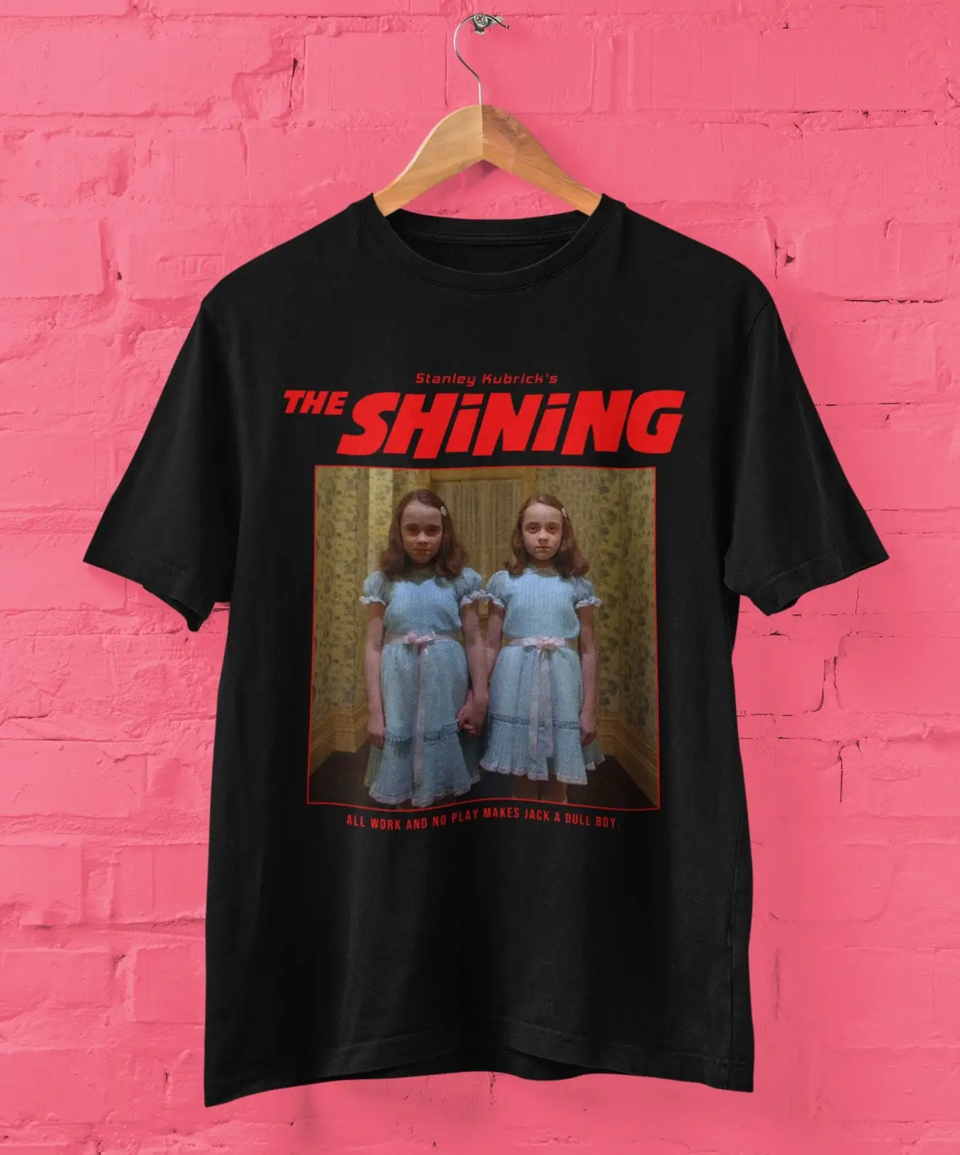 Camiseta con cuello redondo de película de terror, Grady Twins, unisex, regalo perfecto para los fanáticos de Stanley Kubrick, Stephen King, Jack Nicholson