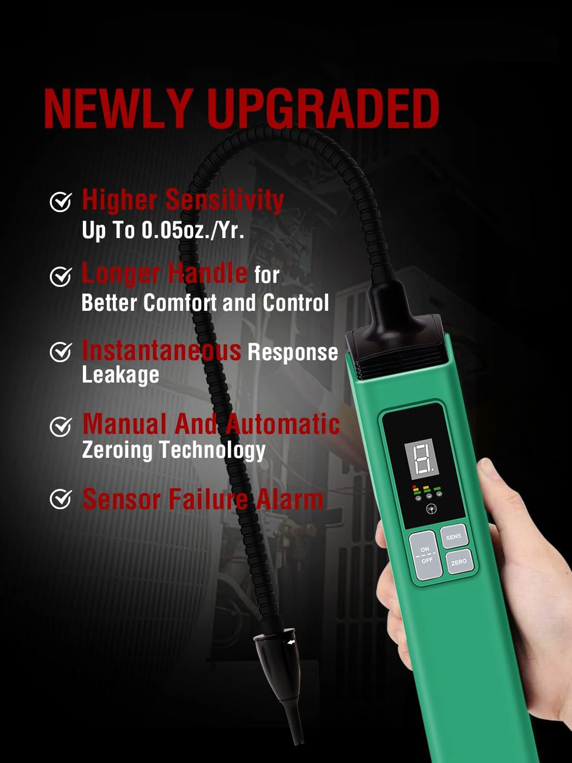 冷媒リークディテクタ ハロゲンリークディテクタ フロンガスリークテスター HVAC エアコン R22 R410A R134A R1234YF CFC HCFC H