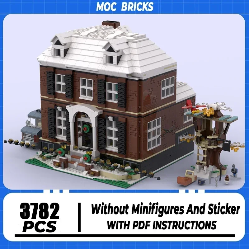 Moc Building Block McCallister Mansion Model Technology Brick DIY Assembly Modular City Street View Toy For Holiday Gift