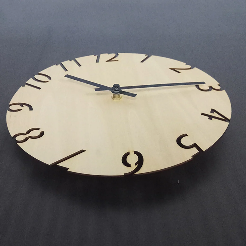 

Wooden Wall Clock Minimal Round Silent Mute Hanging Clock Decorative for Living Room Bedroom Office Convenient Wall Clocks