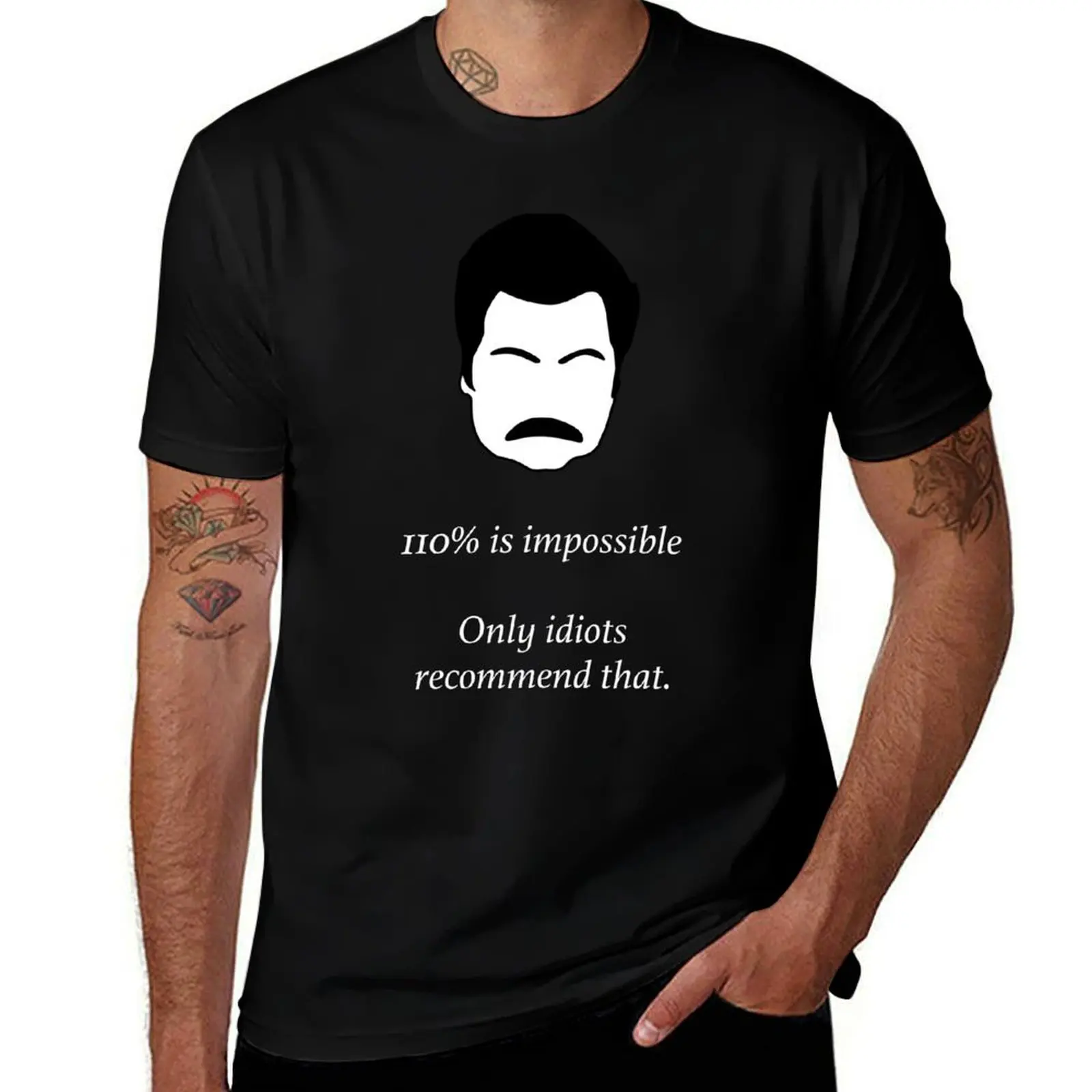Swanson On Motivation T-Shirt Urban Style Casual Short Sleeve Top T-Shirt
