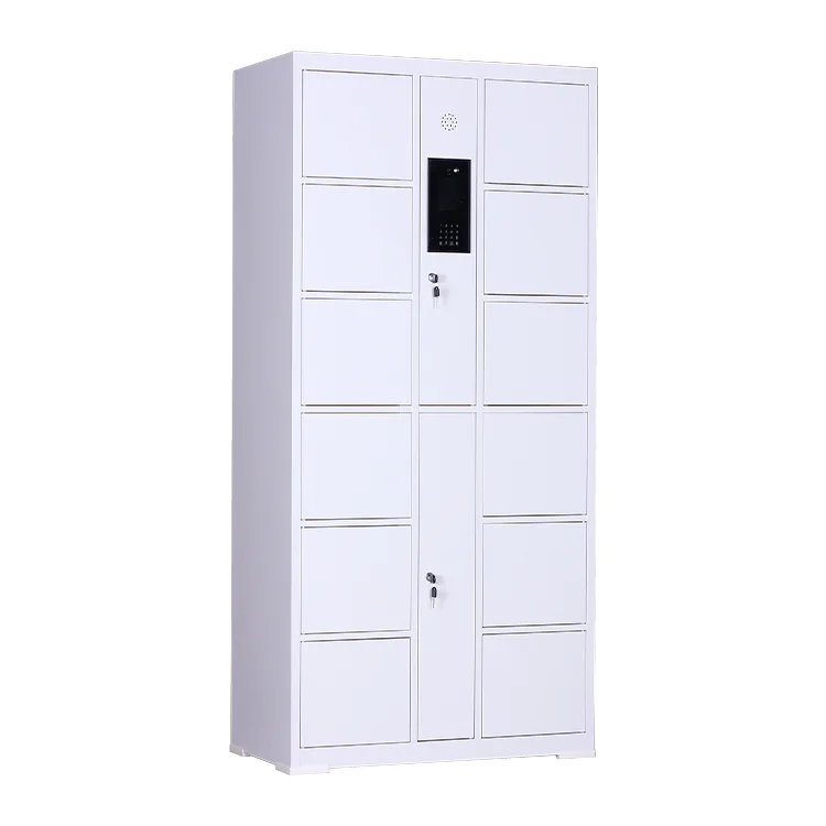 #hu High Quality White Customised Logo 7-Inch Screen Palm Vein Recognition Self-Coding System Smart Locker
