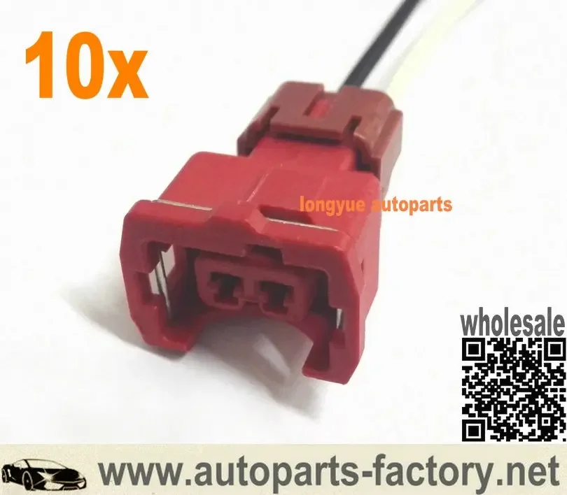 Longyue 10pcs Red 2-pin For SR20DET Coolant Temp Connector For AAC Valve Repair Harness For Nissan 300ZX