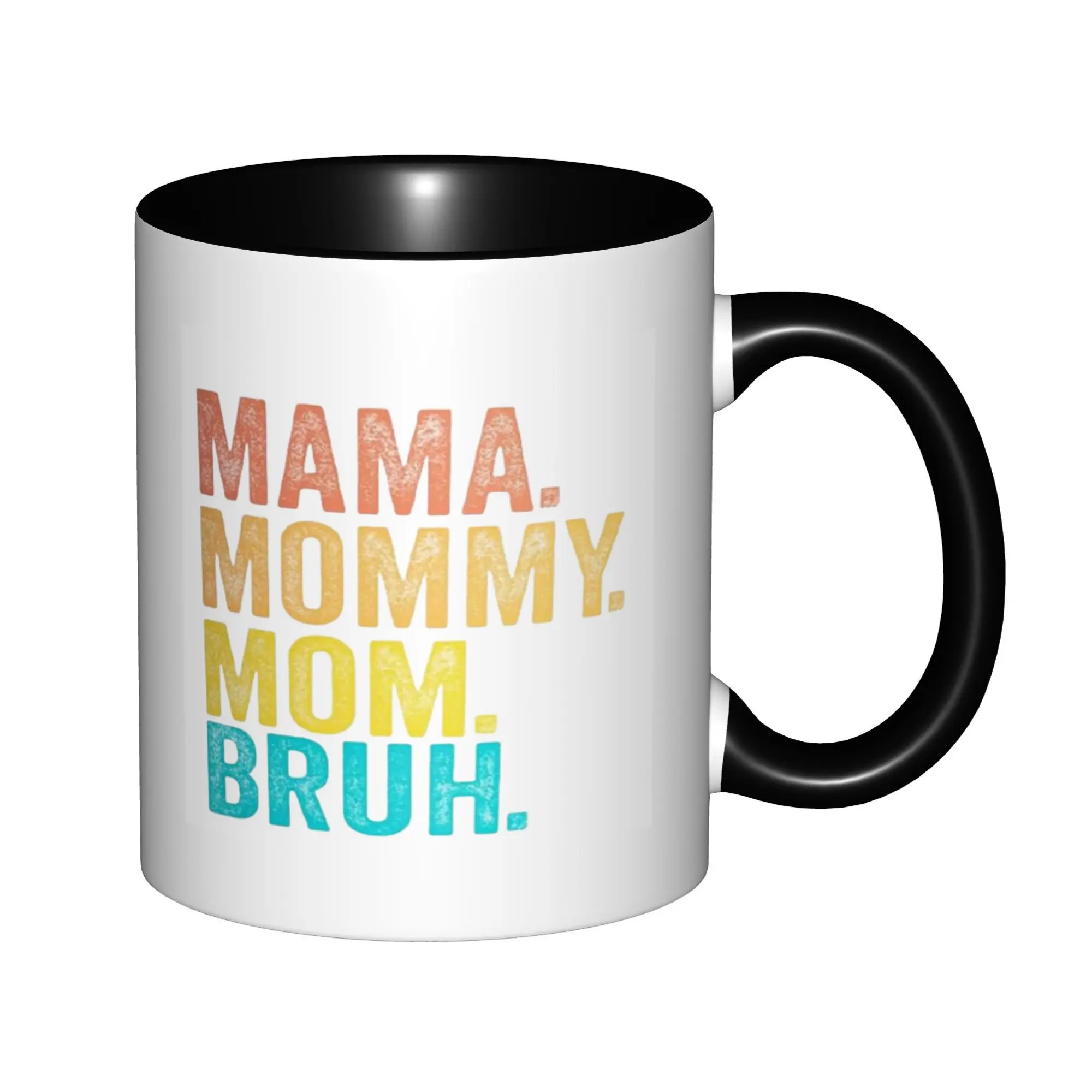 

Gifts for Mom from Daughter Son, Mama Mommy Mom Bruh Mugs With Black Handle Birthday Coffee Mugs Ceramic Tea Cups 11oz