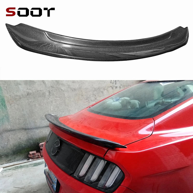 

Для Ford Mustang 2015-2021: карбоновые задние спойлеры («плавники») на крышу, двойной спойлер на крышку багажника, стайлинг, автозапчасти