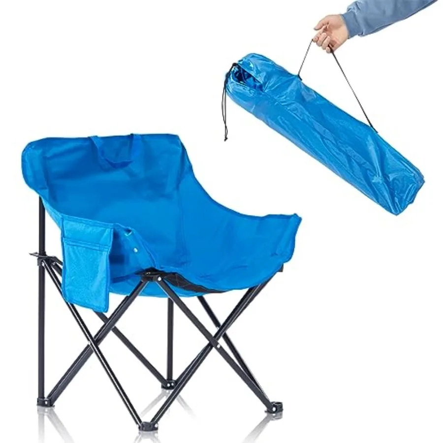 

Portable Sauna Chair Fast Folding Oxford Fabric Reinforced Chair with Pockets and Carry Bag Suitable for Sauna Fishing and Picn