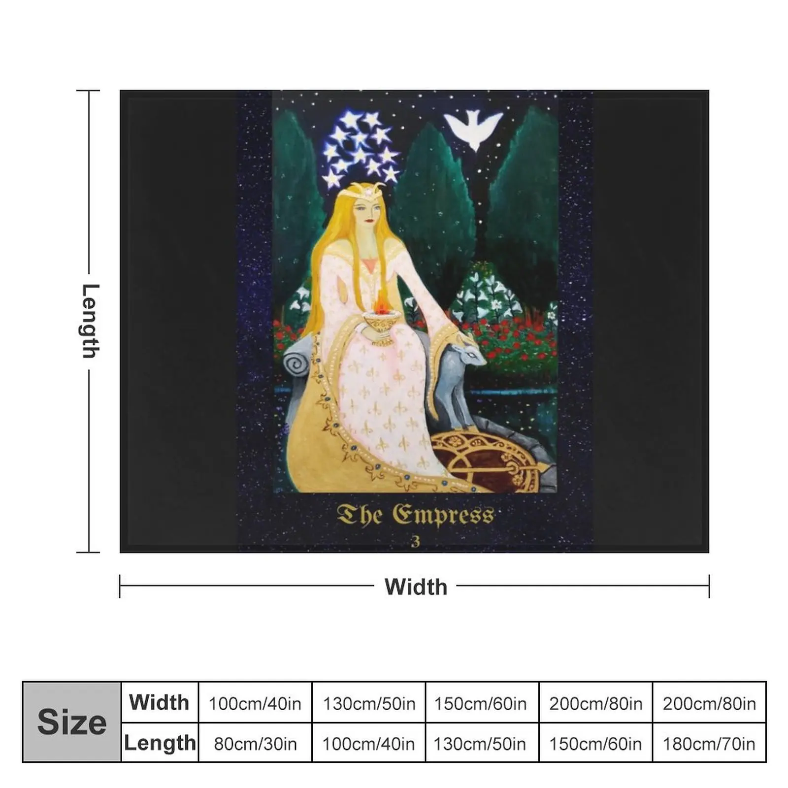 Empress Tarot Card Throw Blanket wednesday Luxury Cute Plaid Blankets