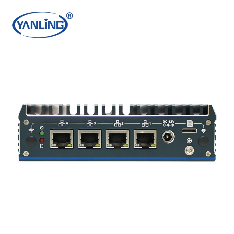 New Pfsense N100 Micro Firewall Appliance Fanless 4-Core 2.5G LAN Triple M.2 Slots Mini PC With VPN Network Security In Stock
