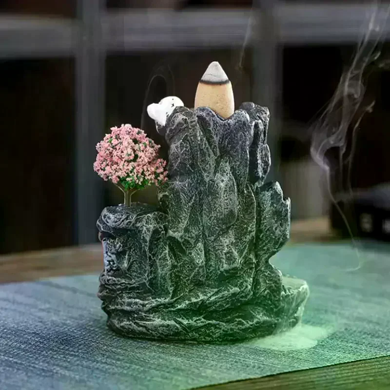 Backflow Incense Holder Waterfall Incense Burner Home Decor Aromatherapy Ornament Incense Cones With Backflow Incense Cones