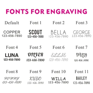 Personalized dog collar, pet collar, free recording, name label, pet accessory, thick suit, dog fiber collar 10 Main Sales Active Fiber Identifier - №3